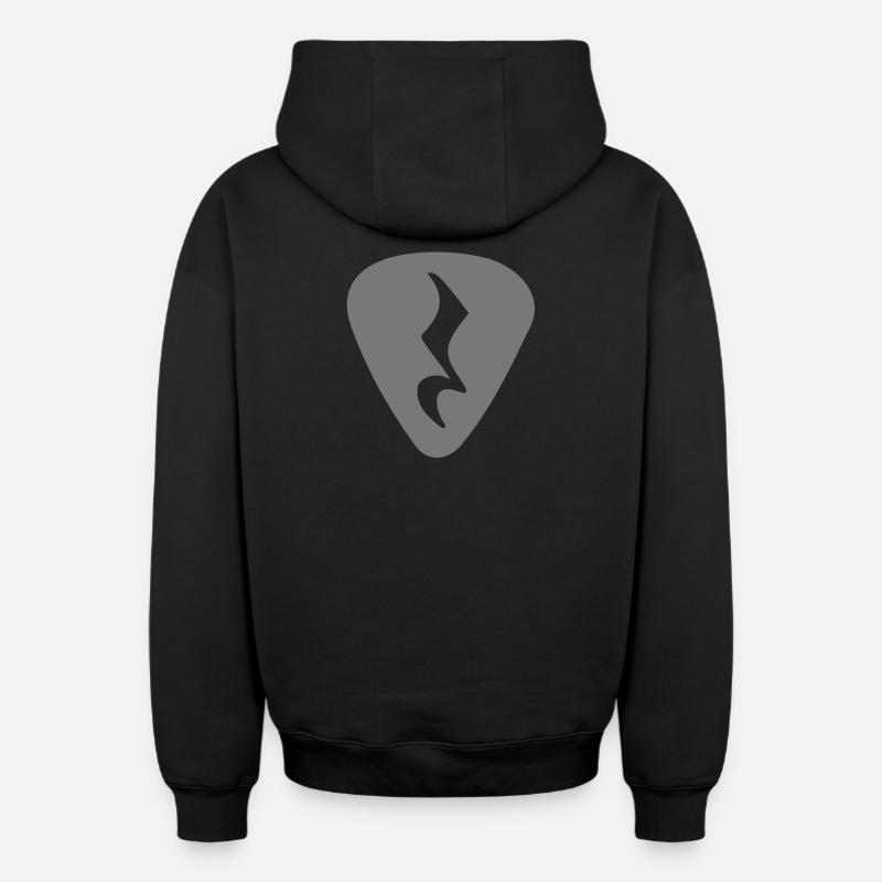 plektrum_pause - Sweat à capuche unisexe zippé oversize épais SPREAD - noir