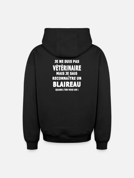 recognizes a badger humor sarcsme - Oversized Heavyweight Unisex Zip Hoodie - black