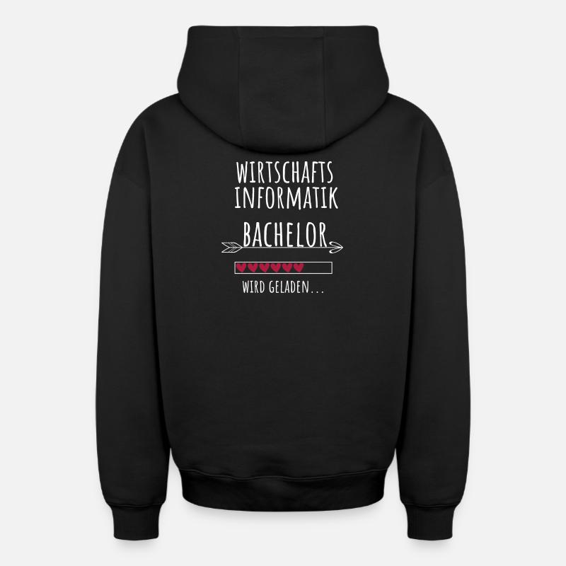 Wirtschaftsinformatik Studium Student Geschenk - Oversized Heavyweight Unisex Zip Hoodie - Schwarz