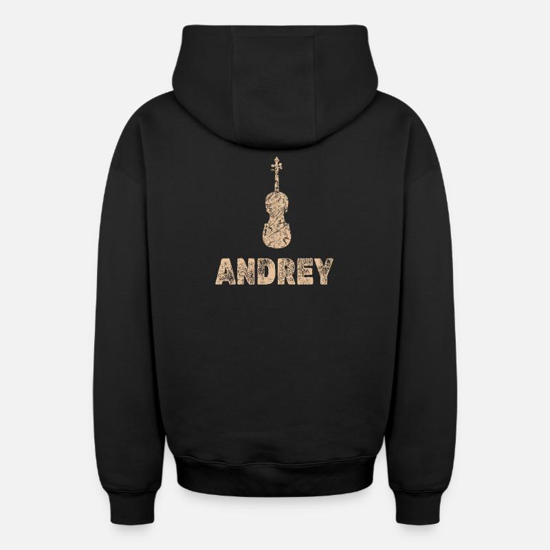 Cadeau pour Andrey - Sweat à capuche unisexe zippé oversize épais SPREAD - noir