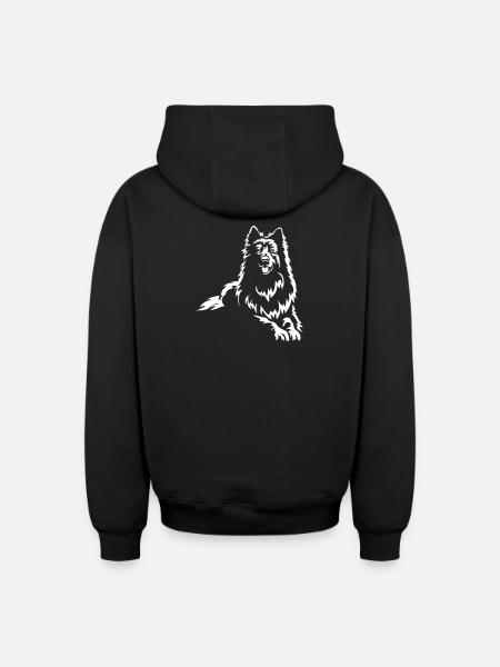 Schweizer Schäferhund "Black Edition" - Oversized Heavyweight Unisex Zip Hoodie - Schwarz