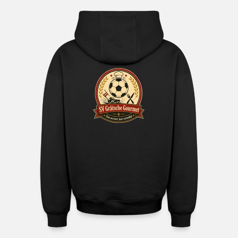 SV Grätsche Gourmet - Oversized Heavyweight Unisex Zip Hoodie - Schwarz