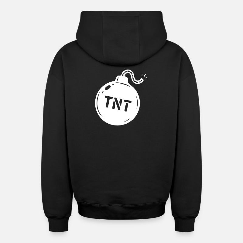 Symbole TNT de la bombe - Sweat à capuche unisexe zippé oversize épais SPREAD - noir