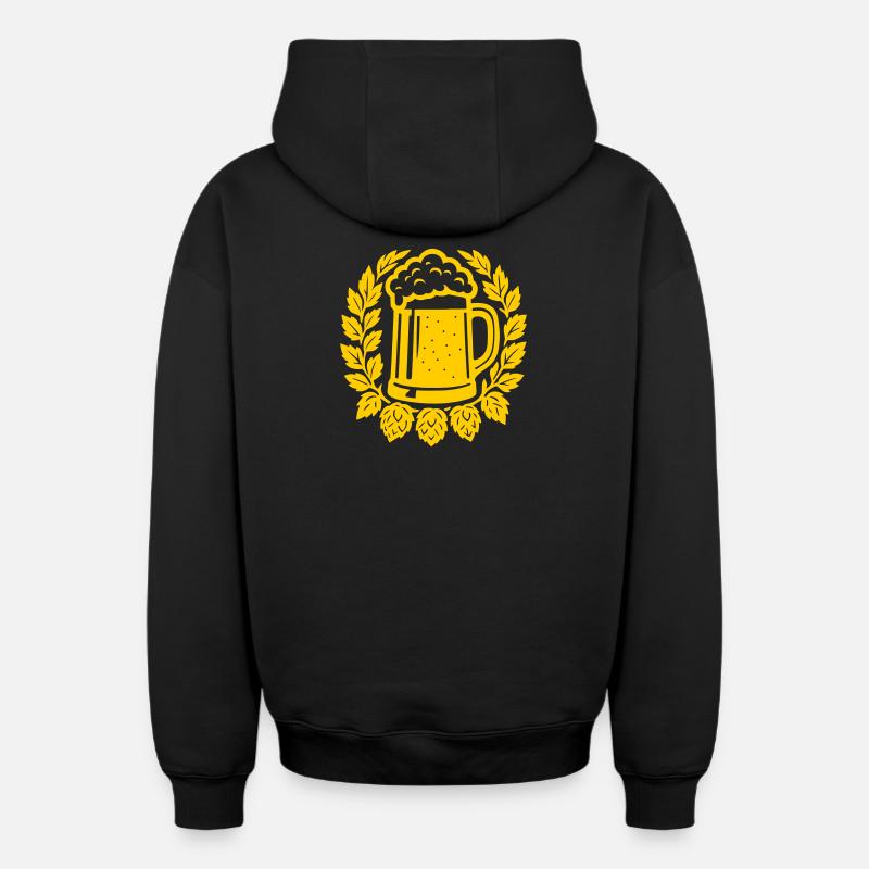 Brancard - Sweat à capuche unisexe zippé oversize épais SPREAD - noir