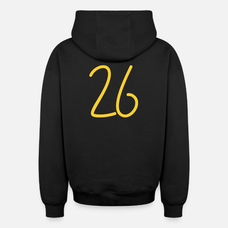 26 - Sweat à capuche unisexe zippé oversize épais SPREAD - noir