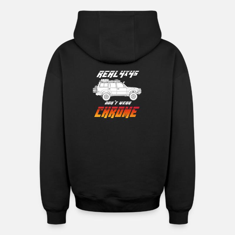 Land cruiser - Sweat à capuche unisexe zippé oversize épais SPREAD - noir