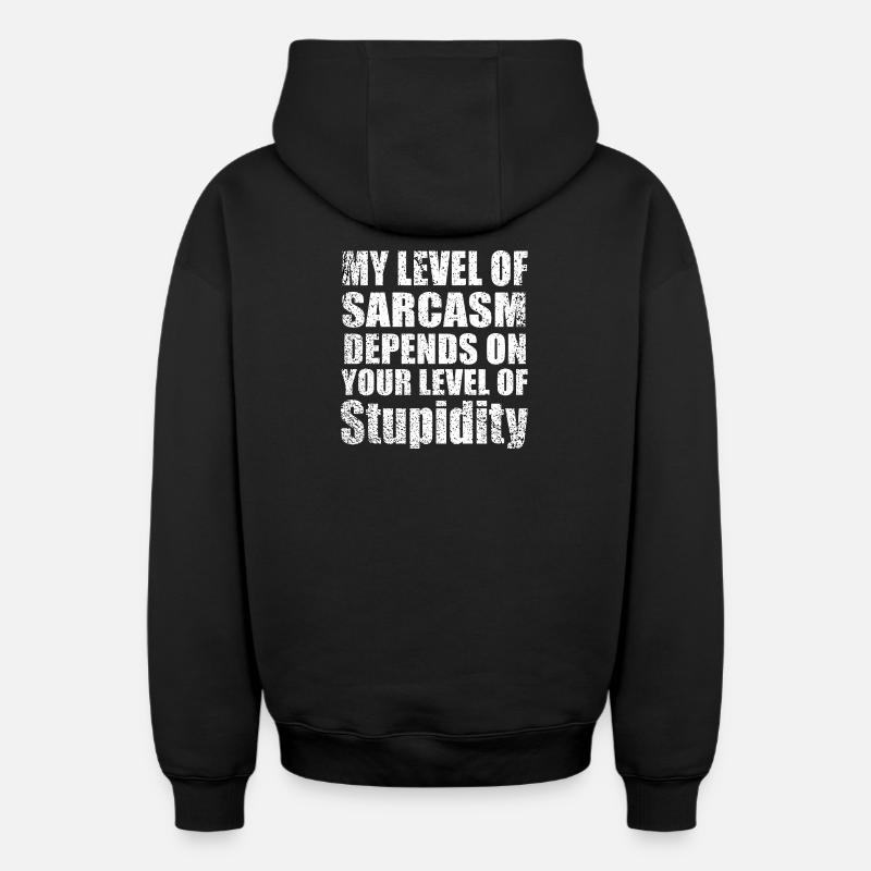 Citation sympa - Sweat à capuche unisexe zippé oversize épais SPREAD - noir