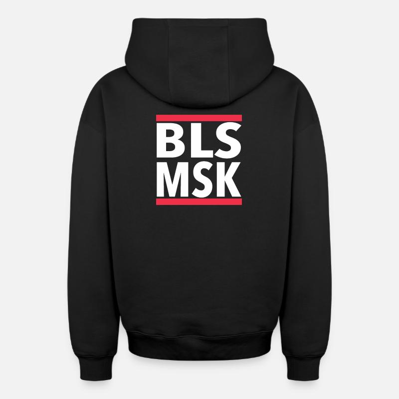 BLSMSK - Oversized Heavyweight Unisex Zip Hoodie - Schwarz
