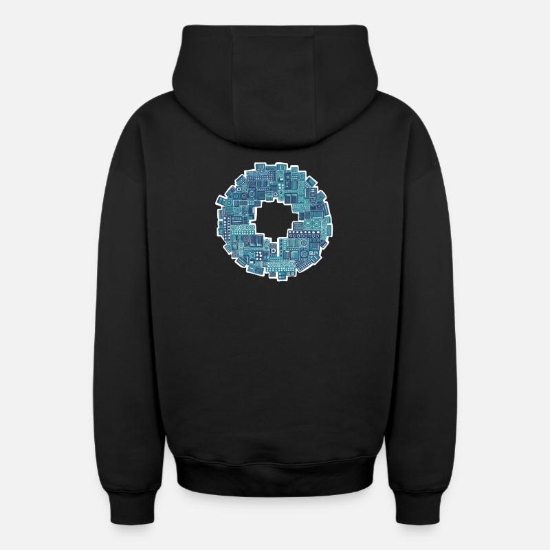 Soundsystem Reggae - Oversized Heavyweight Unisex Zip Hoodie - Schwarz