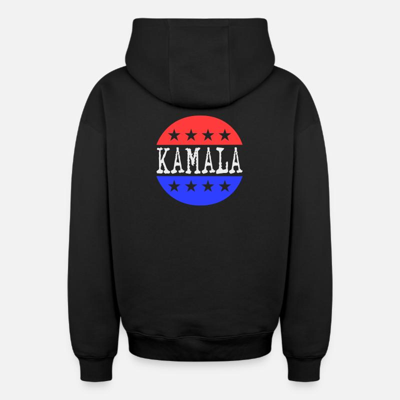Kamala - Sweat à capuche unisexe zippé oversize épais SPREAD - noir