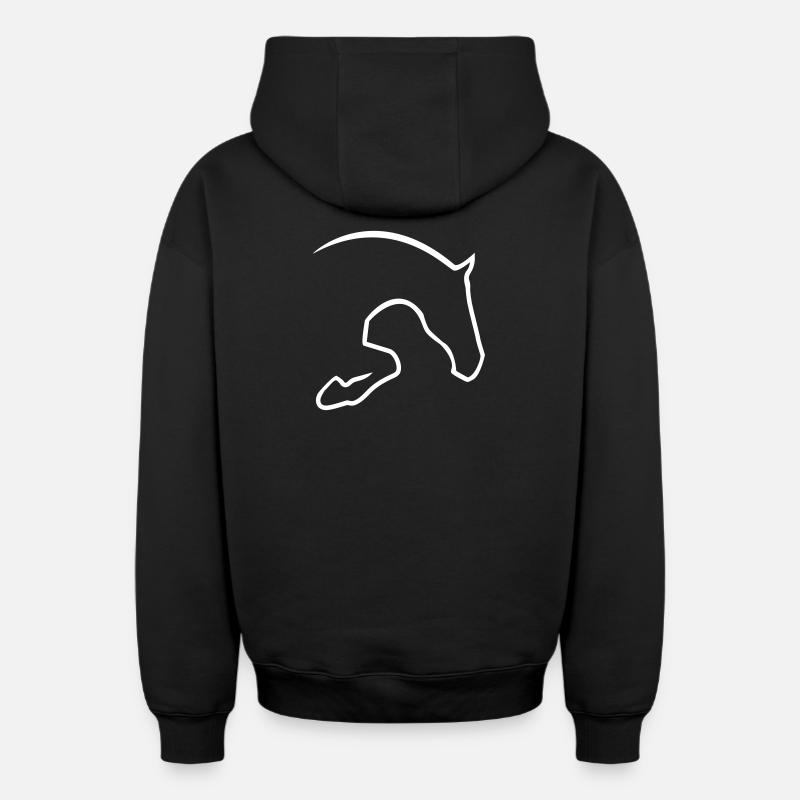 sauteur - Sweat à capuche unisexe zippé oversize épais SPREAD - noir