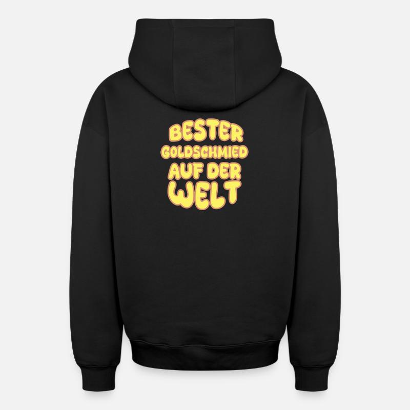 Goldschmied als Beruf - Oversized Heavyweight Unisex Zip Hoodie - Schwarz