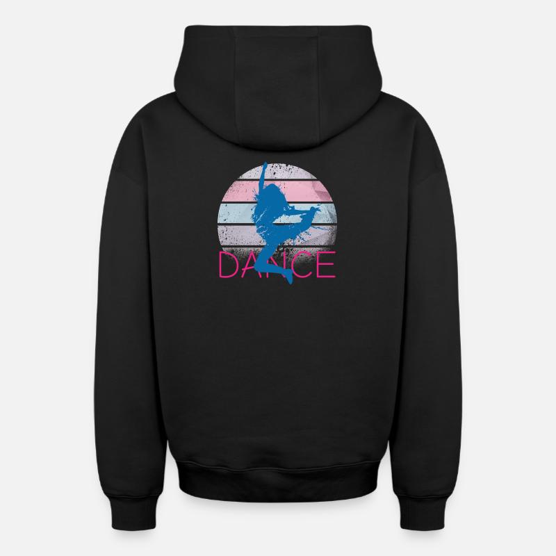 dance 2021 - Sweat à capuche unisexe zippé oversize épais SPREAD - noir