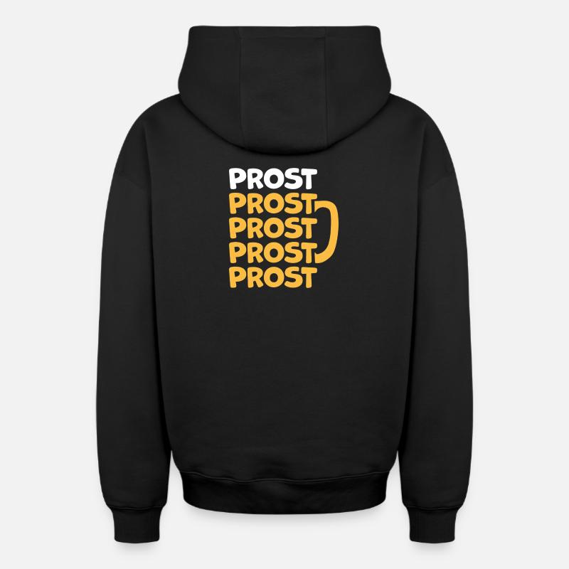 Prost - Sweat à capuche unisexe zippé oversize épais SPREAD - noir