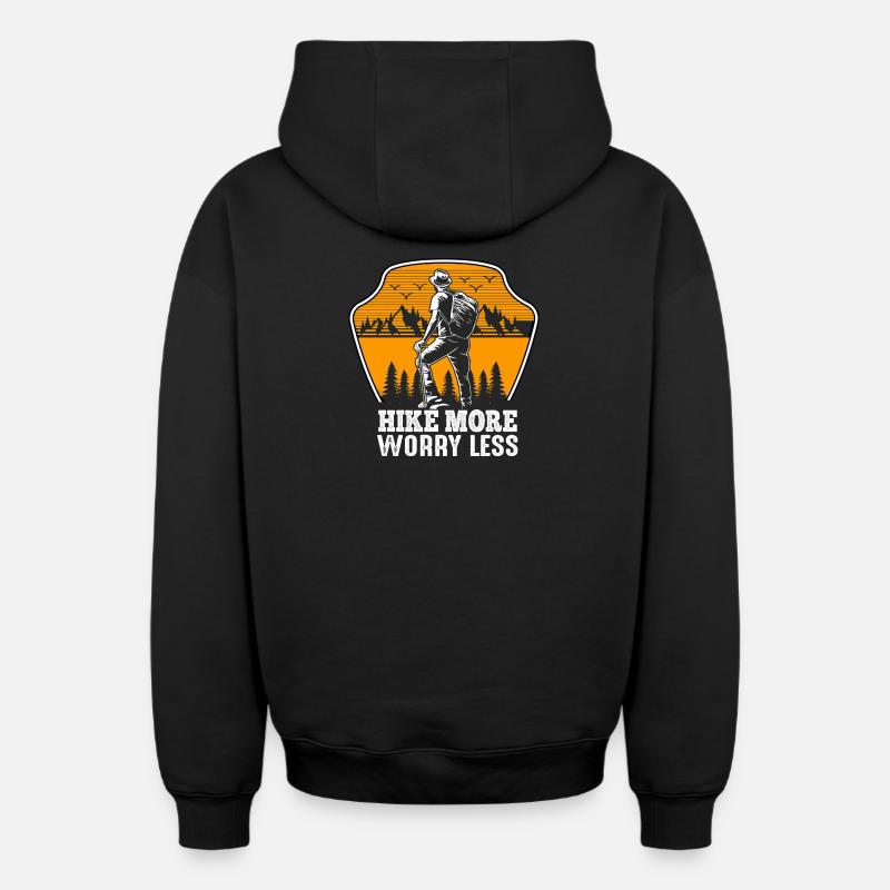 Errer - Sweat à capuche unisexe zippé oversize épais SPREAD - noir
