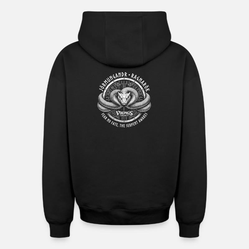 Le Sergent se réveille - Sweat à capuche unisexe zippé oversize épais SPREAD - noir