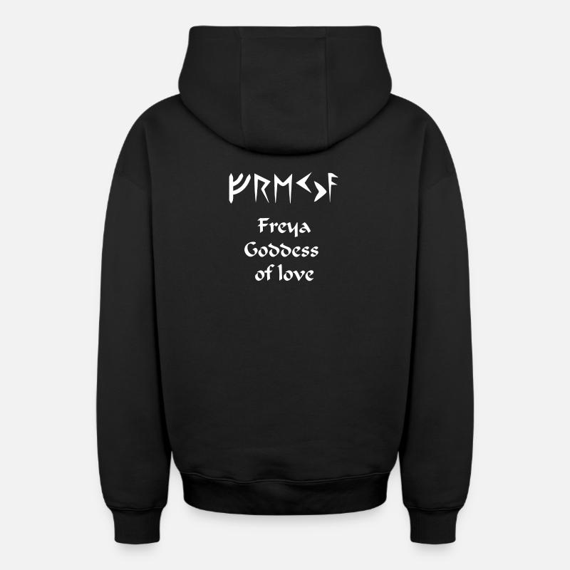 Freya déesse de l'amour - Sweat à capuche unisexe zippé oversize épais SPREAD - noir