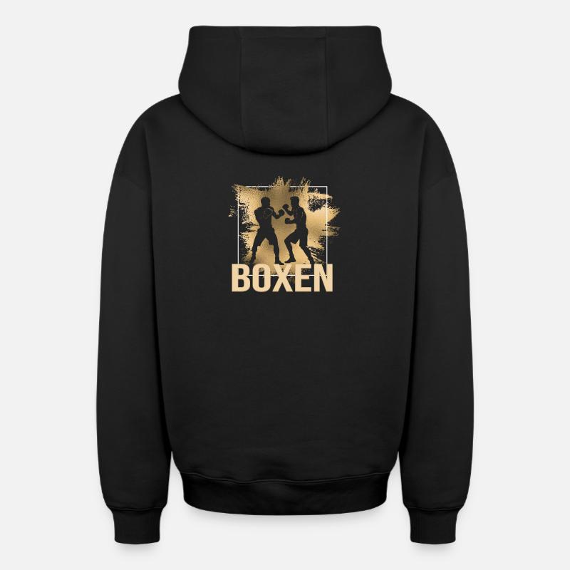 Boxen - Oversized Heavyweight Unisex Zip Hoodie - Schwarz