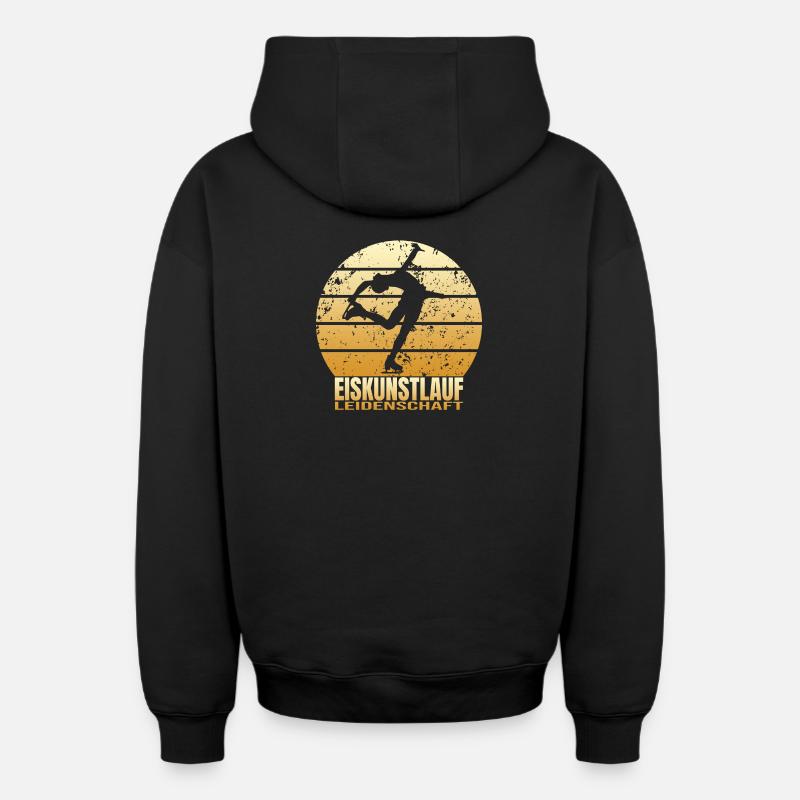 Eiskunstlauf Leidenschaft - Oversized Heavyweight Unisex Zip Hoodie - Schwarz