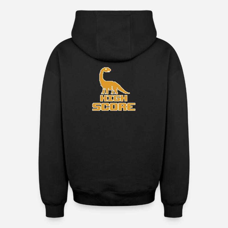 NOTE ÉLEVÉE - Sweat à capuche unisexe zippé oversize épais SPREAD - noir