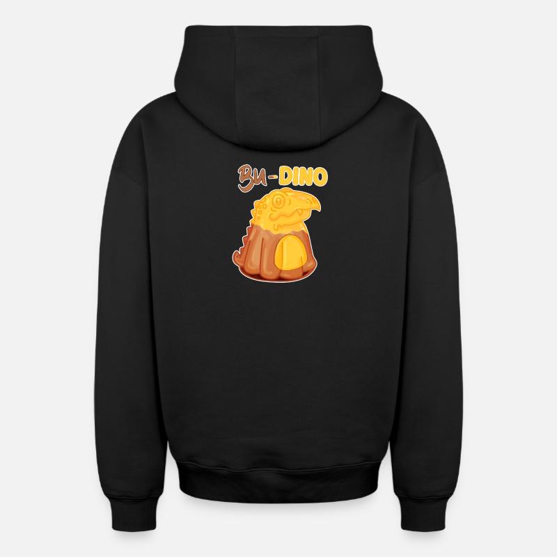 Pudding - Oversized Heavyweight Unisex Zip Hoodie - Schwarz