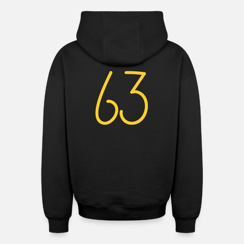 63 - Sweat à capuche unisexe zippé oversize épais SPREAD - noir