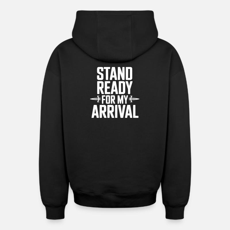Préparez-vous à mon arrivée - Sweat à capuche unisexe zippé oversize épais SPREAD - noir