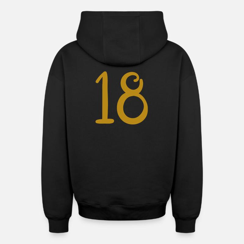 18 - Sweat à capuche unisexe zippé oversize épais SPREAD - noir