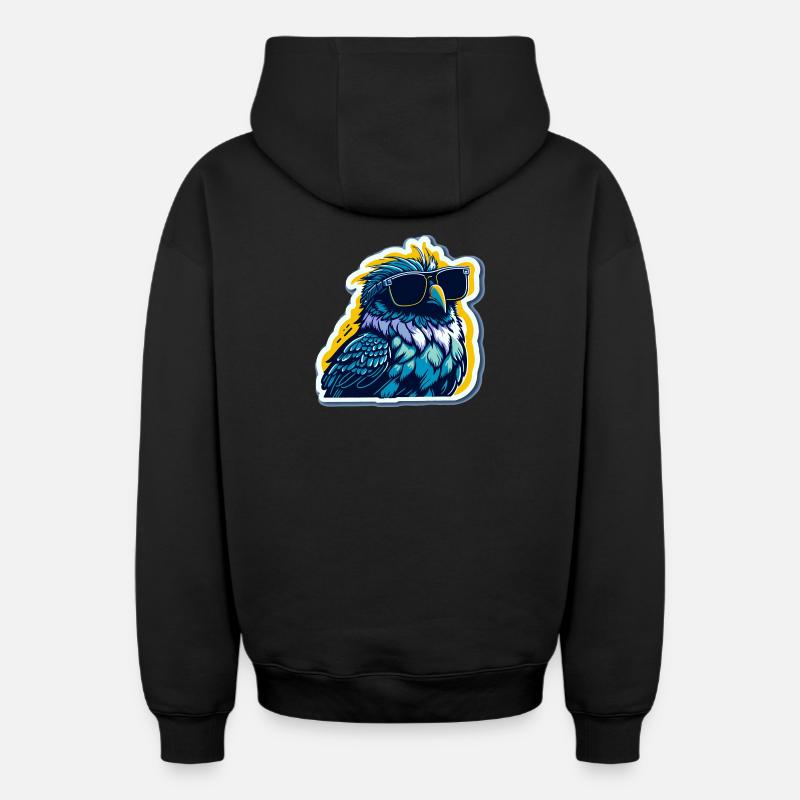 So ein cooler Vogel - Oversized Heavyweight Unisex Zip Hoodie - Schwarz