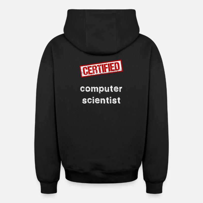 Informaticien - Sweat à capuche unisexe zippé oversize épais SPREAD - noir