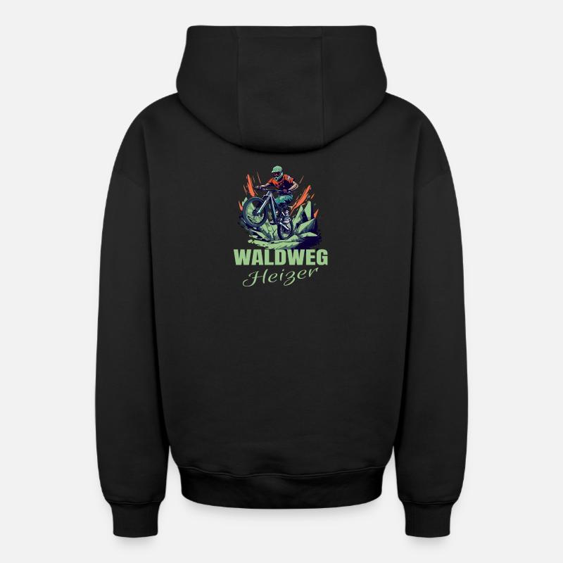 MTB: Waldweg Heizer - Oversized Heavyweight Unisex Zip Hoodie - Schwarz