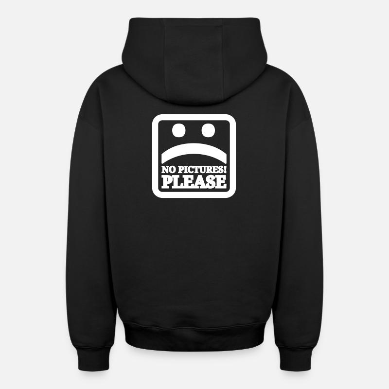 No pictures please - Sweat à capuche unisexe zippé oversize épais SPREAD - noir