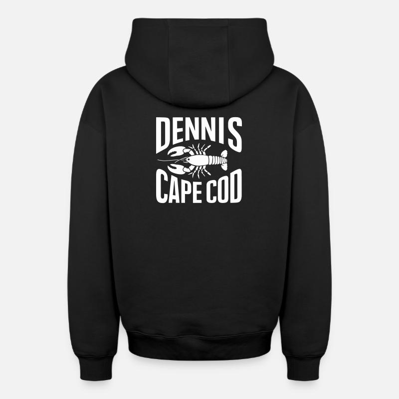 Dennis Cape Cod Hummer - Oversized Heavyweight Unisex Zip Hoodie - Schwarz