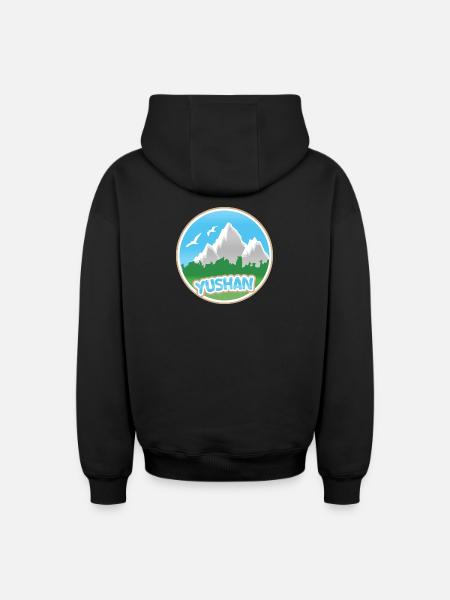Yushan as Yushan - Oversized Heavyweight Unisex Zip Hoodie - black