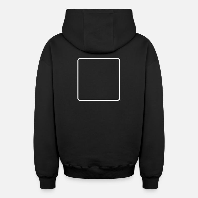 Borde carrée - Sweat à capuche unisexe zippé oversize épais SPREAD - noir