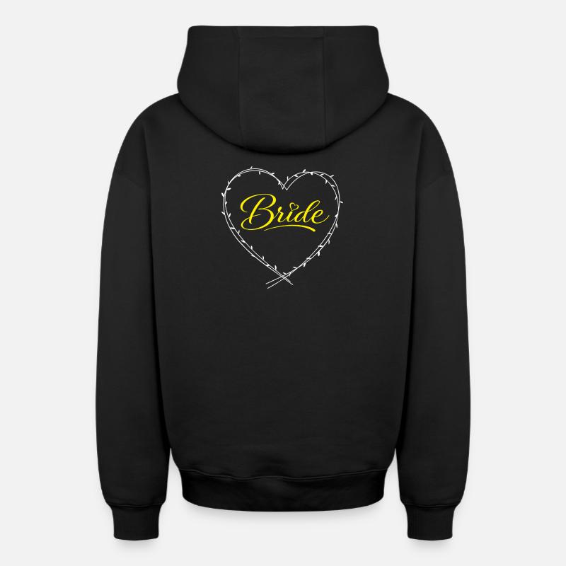 Mariée - Sweat à capuche unisexe zippé oversize épais SPREAD - noir