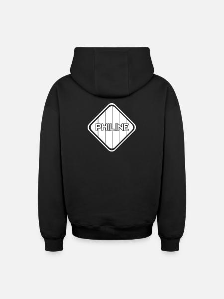 Before as a gift - Oversized Heavyweight Unisex Zip Hoodie - black