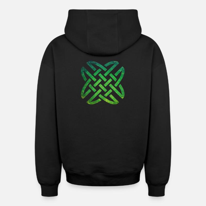 Celtic Knot - Sweat à capuche unisexe zippé oversize épais SPREAD - noir