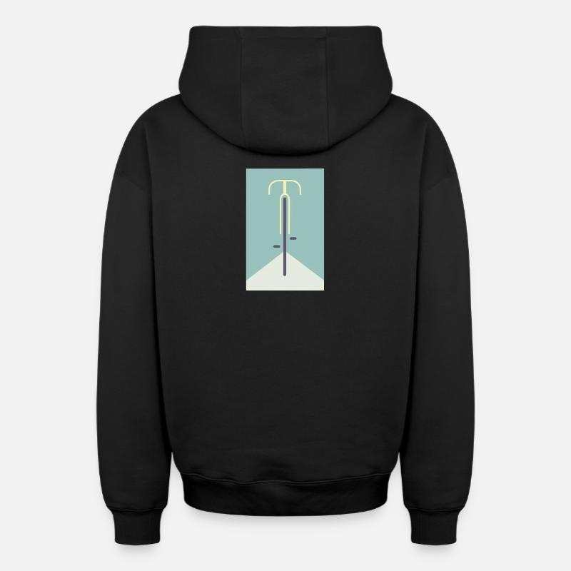 vélo, vélo, vélo, VTT - Sweat à capuche unisexe zippé oversize épais SPREAD - noir