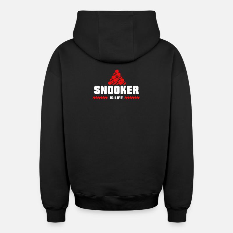 Snooker - Sweat à capuche unisexe zippé oversize épais SPREAD - noir