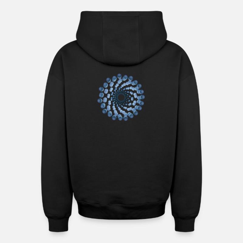 cellulaire atomique neuf - Sweat à capuche unisexe zippé oversize épais SPREAD - noir