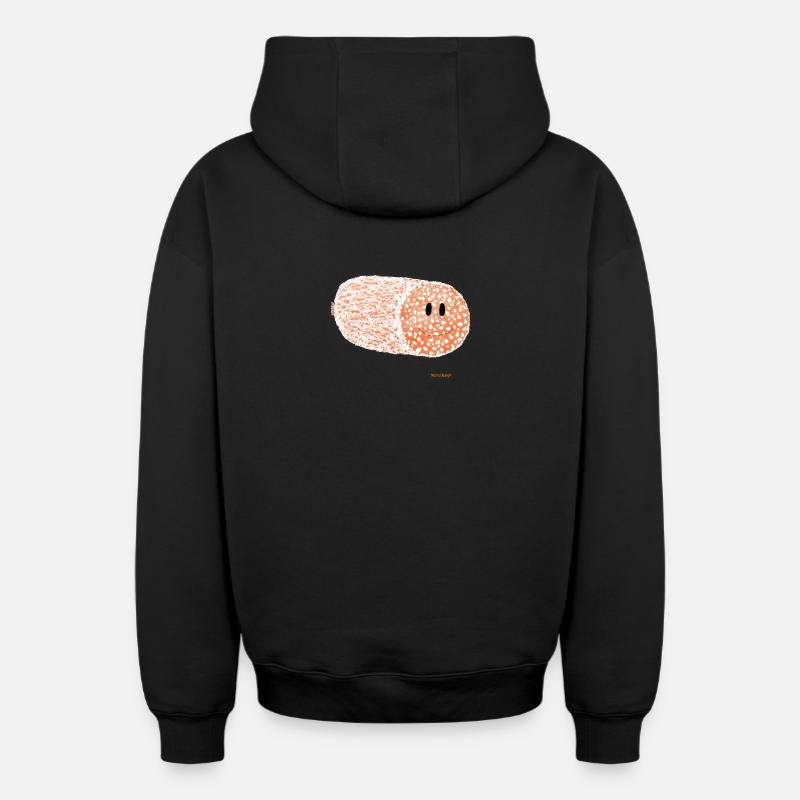 salami - Sweat à capuche unisexe zippé oversize épais SPREAD - noir