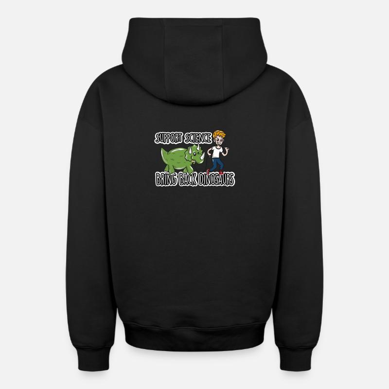science - Sweat à capuche unisexe zippé oversize épais SPREAD - noir