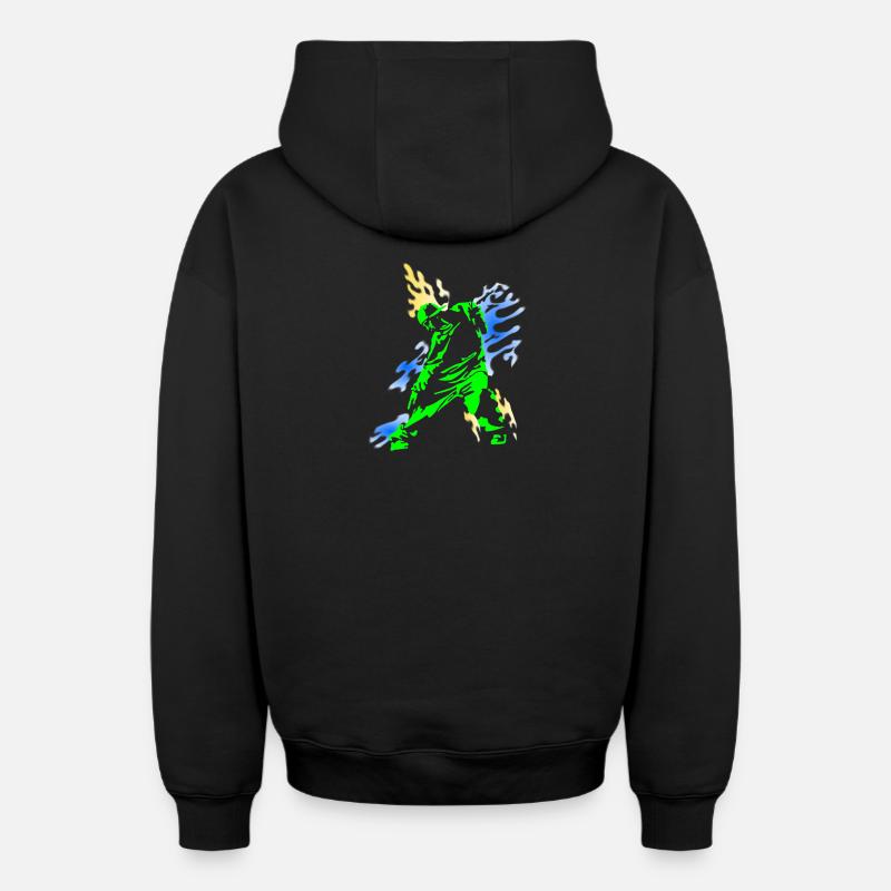 Dance - Sweat à capuche unisexe zippé oversize épais SPREAD - noir