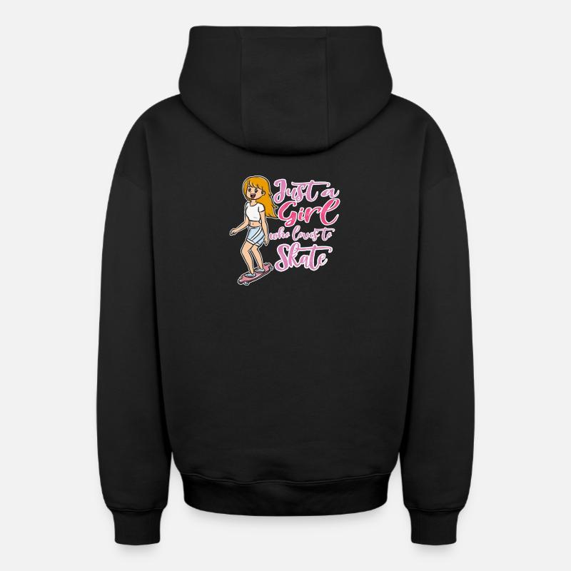 skateboard - Sweat à capuche unisexe zippé oversize épais SPREAD - noir