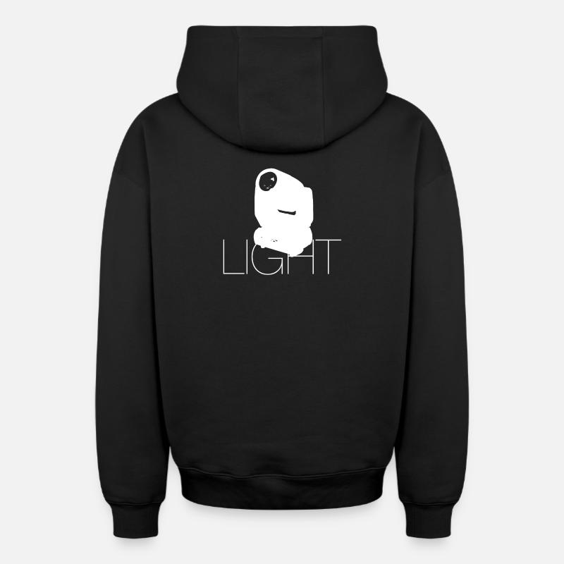 Light - Sweat à capuche unisexe zippé oversize épais SPREAD - noir