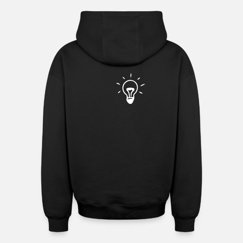 Idée - Sweat à capuche unisexe zippé oversize épais SPREAD - noir