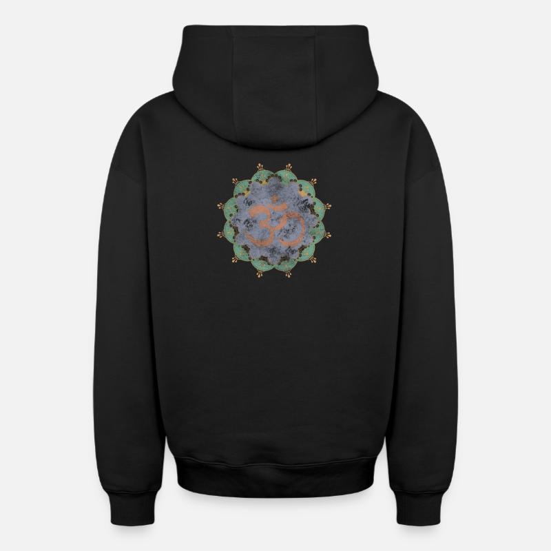 yoga - Sweat à capuche unisexe zippé oversize épais SPREAD - noir