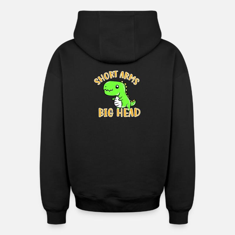 T-Rex - Sweat à capuche unisexe zippé oversize épais SPREAD - noir