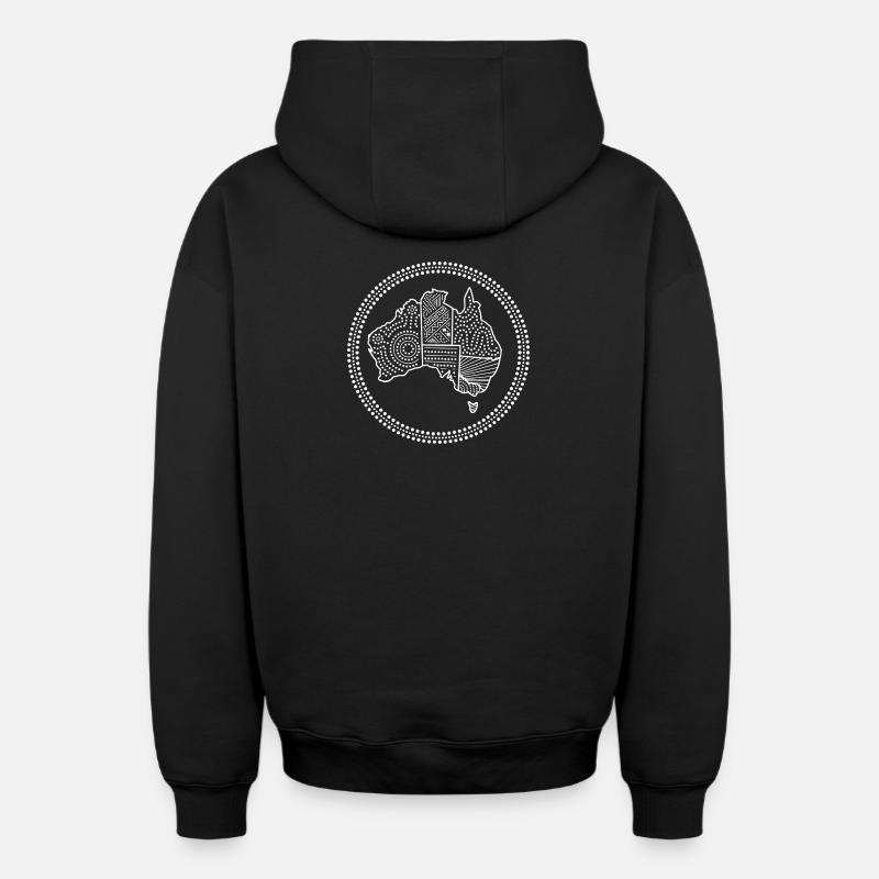 australia - Oversized Heavyweight Unisex Zip Hoodie - Schwarz